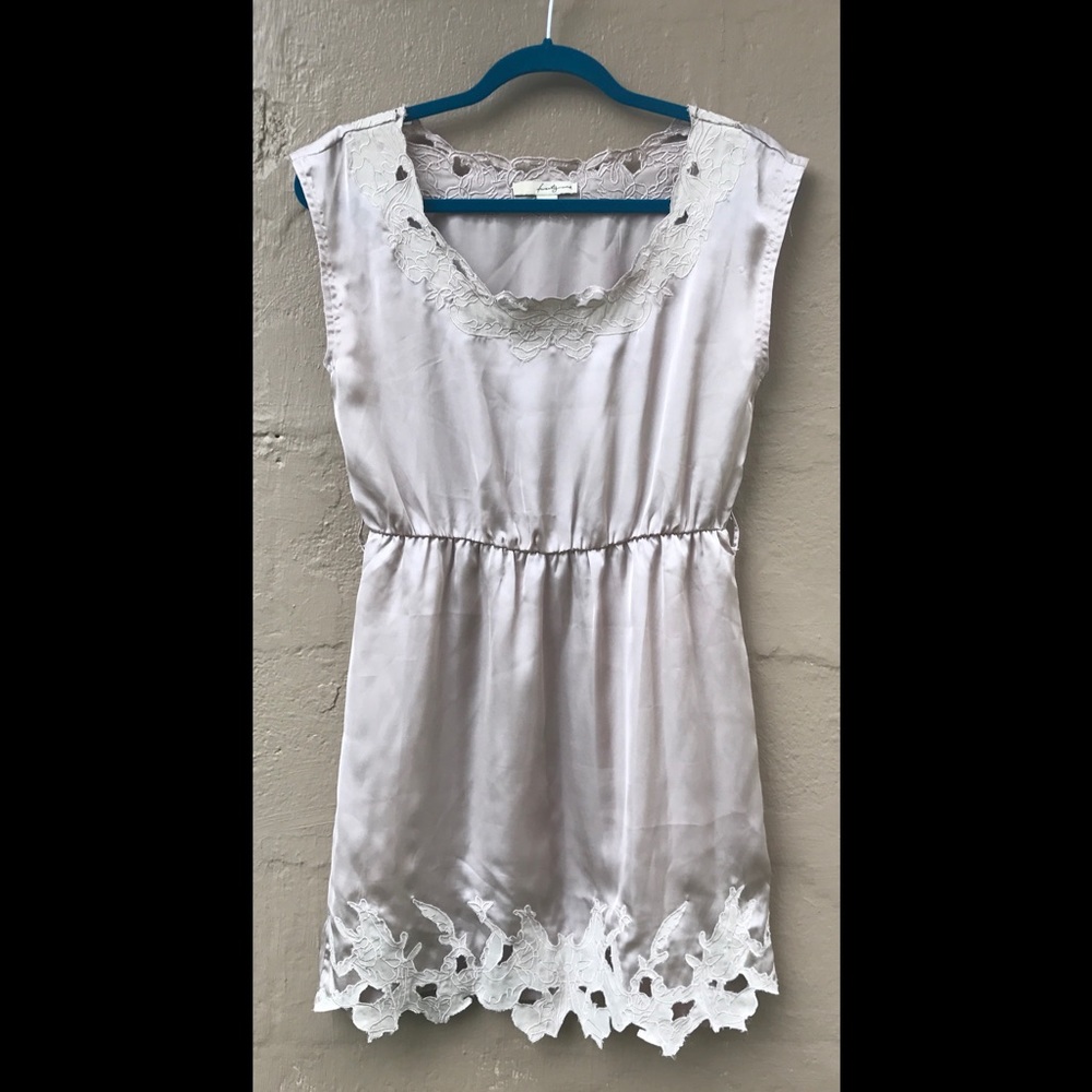 Champagne satin Forever21 dress